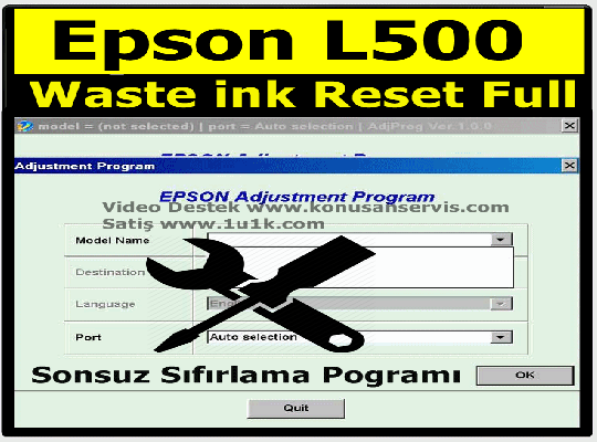 Epson L500 Reset Emici Dolu Giderme